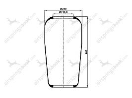 Пневмобалон 720N MAN 81436010033