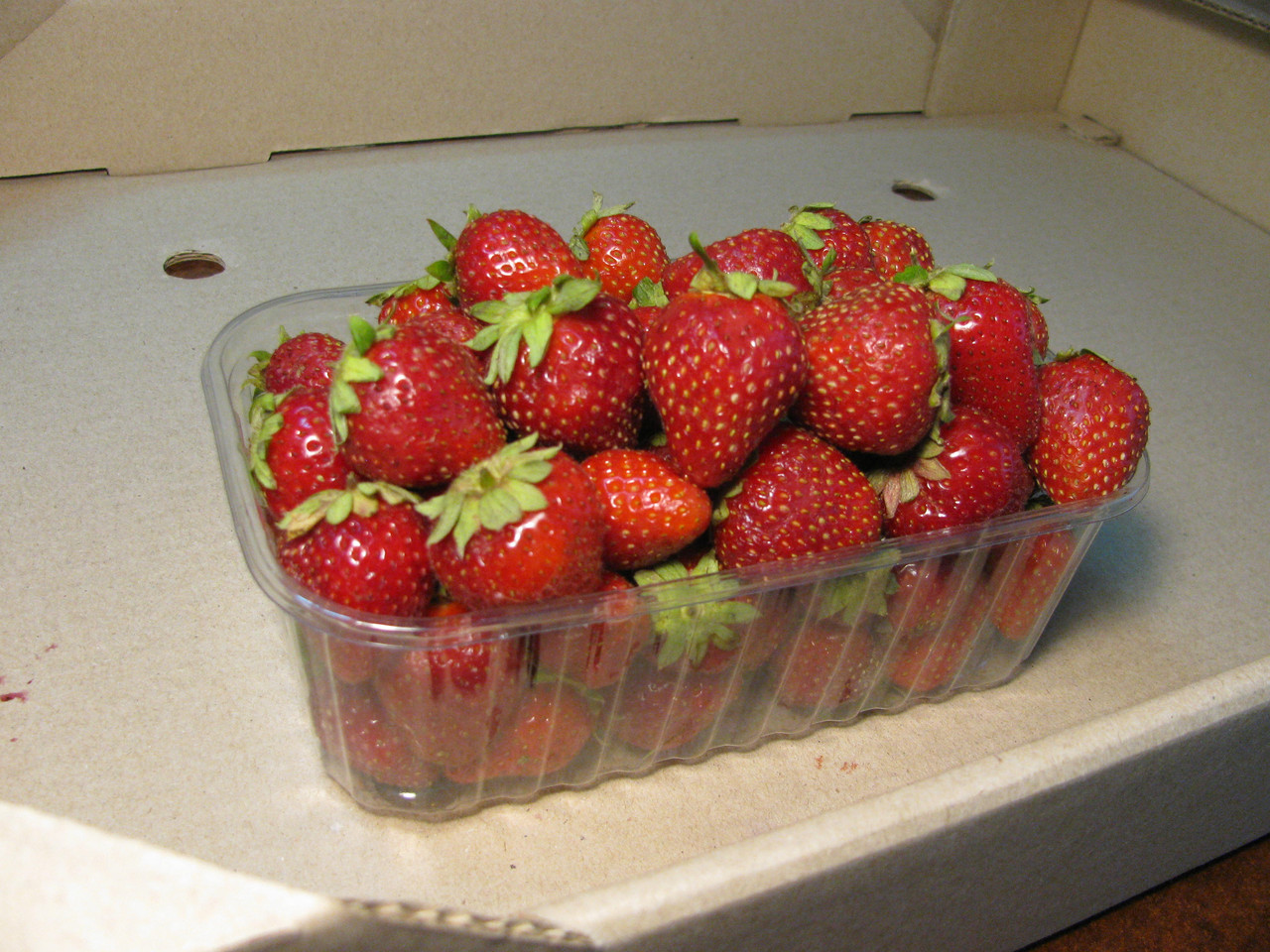 Пластиковий контейнер для полуниці на 500г. ягоди