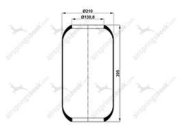 Пневмобалон 644N DAF, IVECO, SCANIA, MAN, BPW