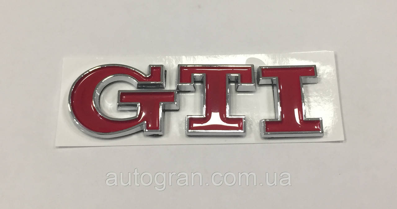 Емблема кузова VW GTI тип1 червона