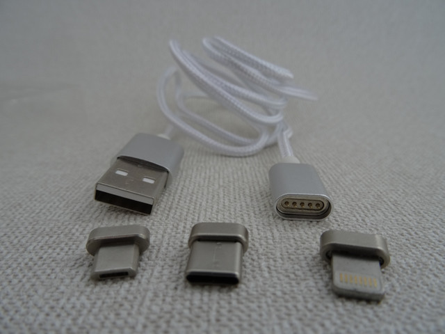 Магнитный кабель 3в1 для зарядки Android, Type-C, Iphone, Magnetic USB Cable