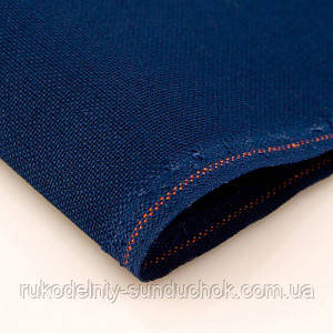 Тканина рівномірного переплетення Zweigart Brittney Lugana 28 3270/589 Navy (темно-синій)