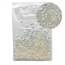Стрази скляні мікс розмірів, 1000 шт. від SS3 до SS16 Clear AB