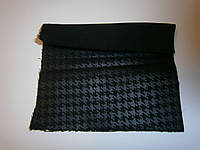 Ткань костюмно-джинсовая черная с нанесением "лапка"плотная натуральная