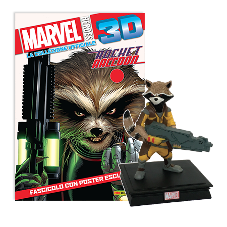 Мініатюрна фігура Герої Marvel 3D №16 Єнот Ракета (Centauria) масштаб 1:16