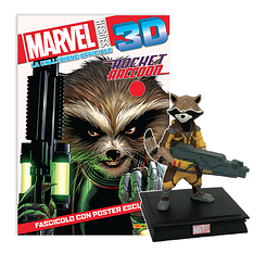 Мініатюрна фігура Герої Marvel 3D №16 Єнот Ракета (Centauria) масштаб 1:16