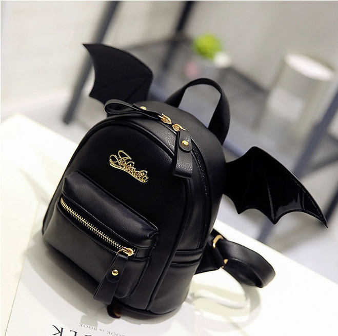 Купить Рюкзак c крылышками большой и маленький цвет черный, цена 640 ...