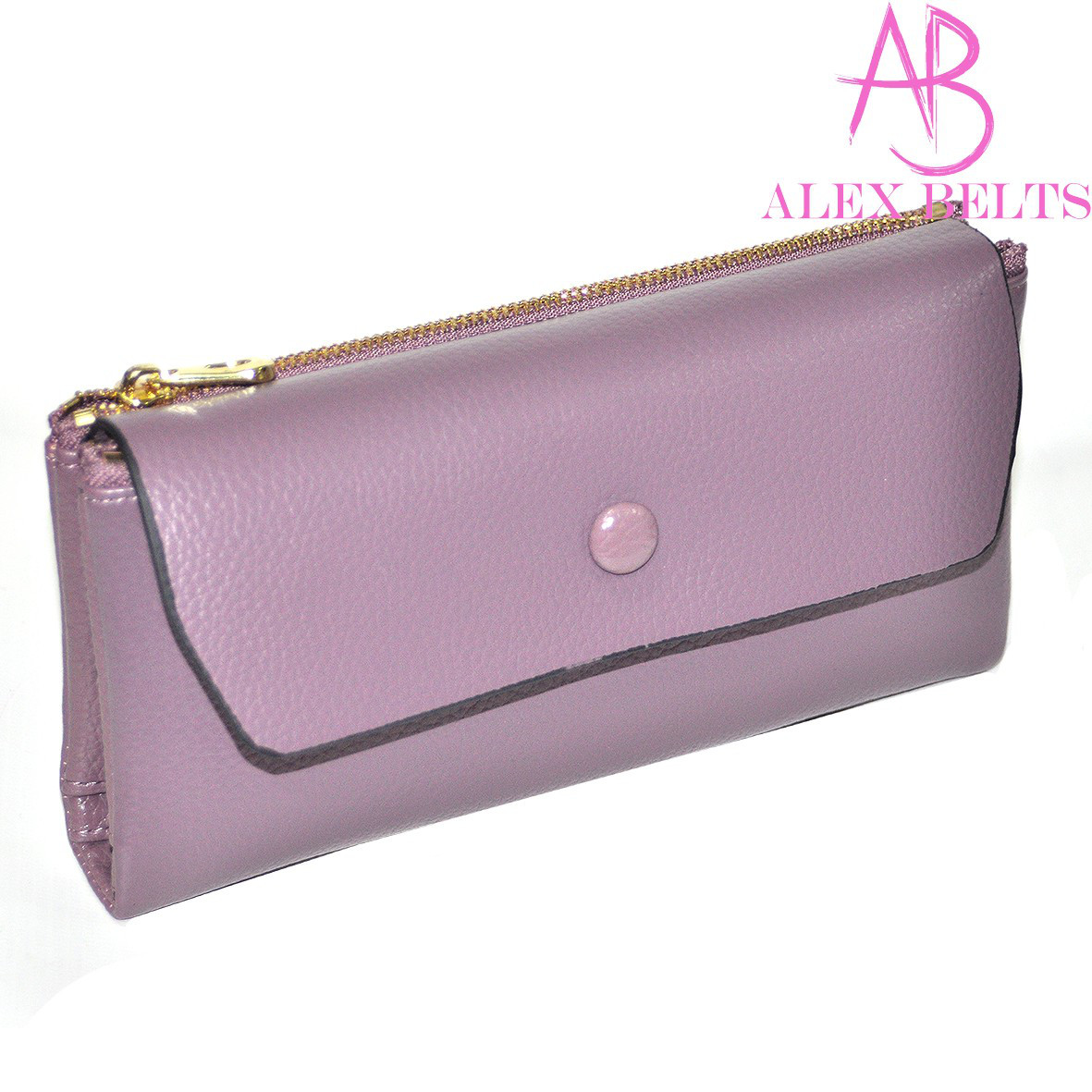 Гаманець жіночий (бузковий) на кнопці (замінник) — купити гуртом в Одесі, фото 1