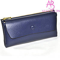 Гаманець жіночий (синій) на кнопці (замінник) — купити гуртом в Одесі