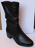 Жіночі шкіряні зимові чоботи великого розміру, зимові чоботи великого розміру від виробника модель ВБ500-1, фото 3