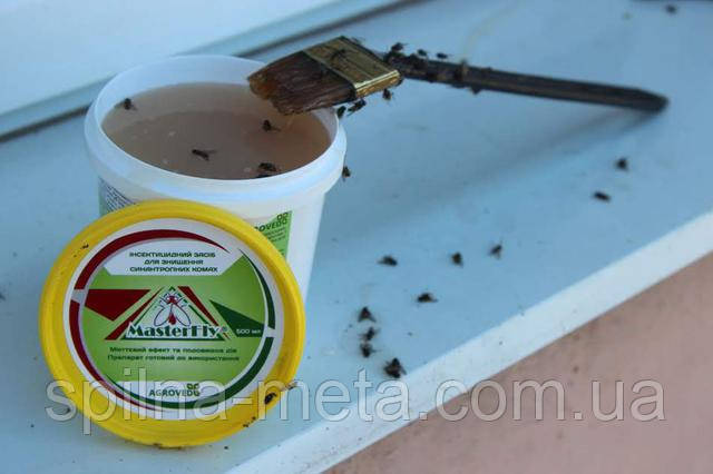 Застосовується для боротьби з мухами, мурахами, тарганами та ін. комахами
