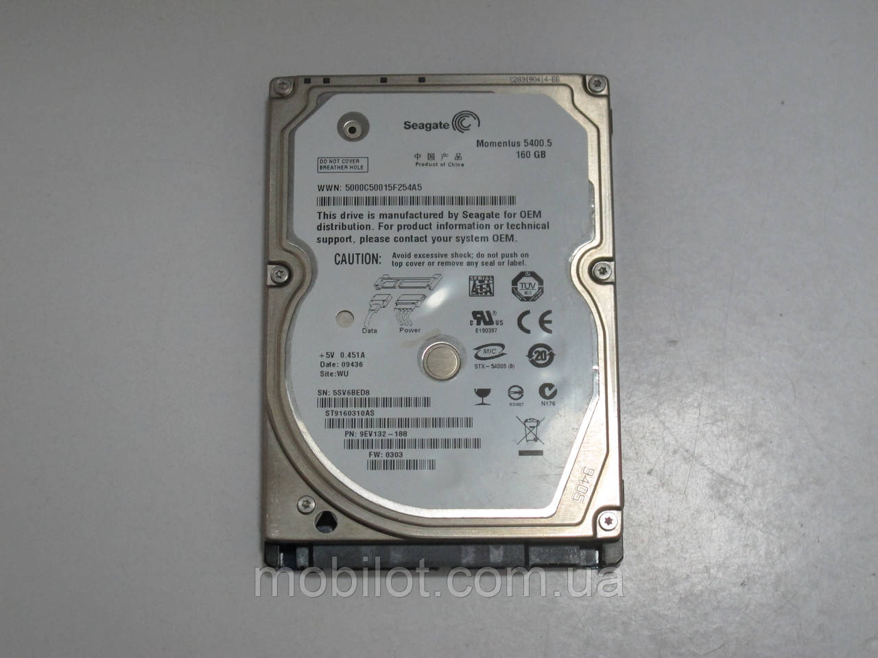 Жесткий диск 2.5" 160GB Seagate (NZ-4625)