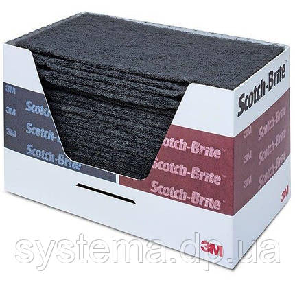 Тонкий шліфувальний лист скотч-брайт, сірий, 114х228 мм - 3M 64660 Scotch-Brite™ Durable Flex S UFN, фото 1