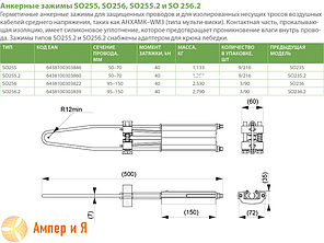 Затискач анкерний SO255 СІП-3 (35-70) ENSTO, фото 3