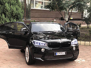 Дитячий електромобіль BMW X6, АКБ 12V 20AH, 2 мотори, підсвічування днів, зарядка для мобільного
