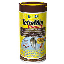 TetraMin Granules (Тетрамін гранули для всіх видів акваріумних рибок), 250мл