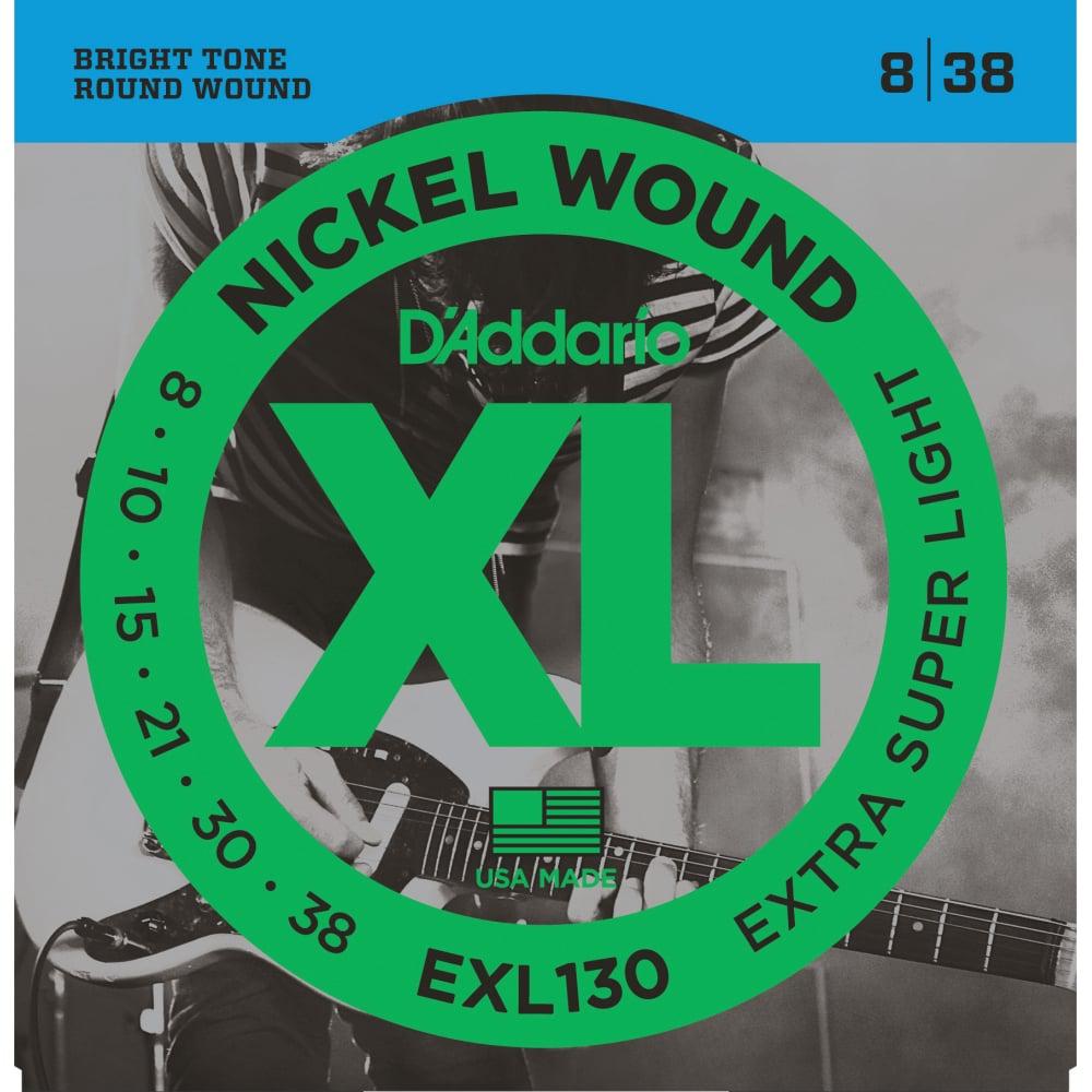 Струни для електрогітари D*ADDARIO EXL-130 ESL (0.08-0.38), фото 1