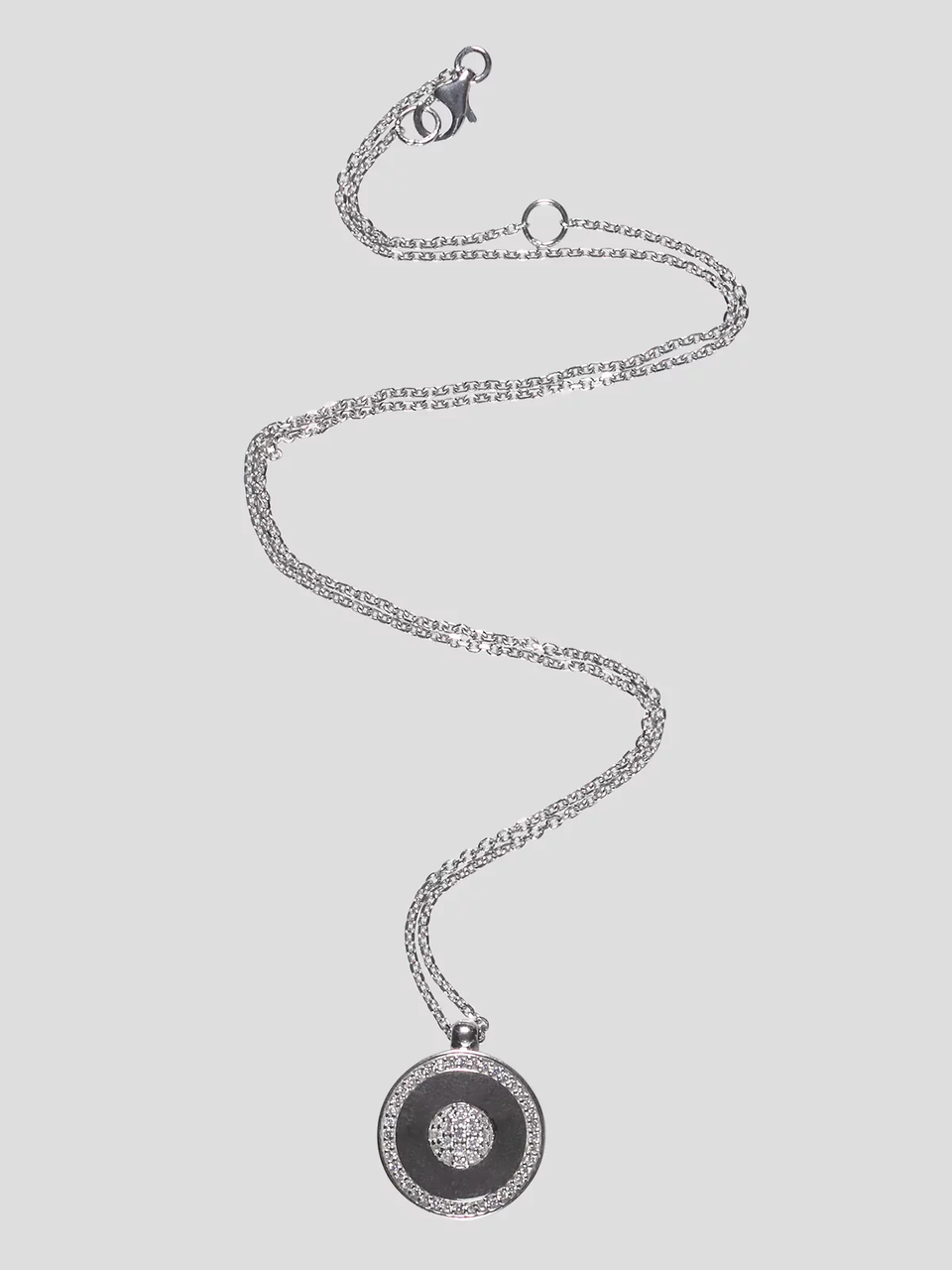Срібне кольє з круглою підвіскою NZB 84774, фото 1