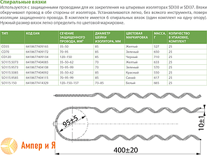 Спіральне в'язання SO115.5085 (35-50-62 мм2) ENSTO, фото 3