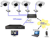Цифрове IP відеоспостереження на 4 камери, фото 4