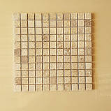 Декоративная мозаика Марио из травертина, лист 1х30,5х30,5, фото 8