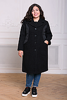 Комбинированное пальто большого размера