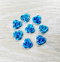 Стрази-квіти для декору нігтів і Hand Made блакитні
