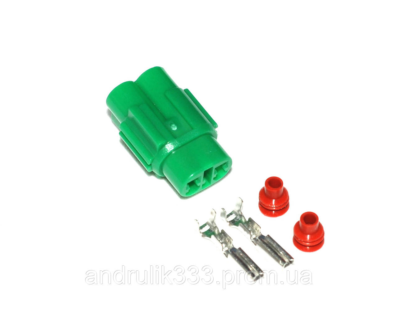 Разъём герметичный 2 pin зелёный - фото 4 - id-p755643686