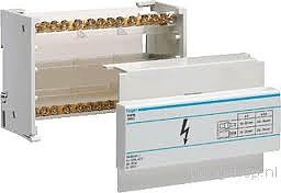 Розподільний блок Hager 100A, 2 полюси, 7,5 модулів, моноблок, білий