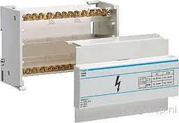 Розподільний блок Hager 100A, 2 полюси, 7,5 модулів, моноблок, білий, фото 1