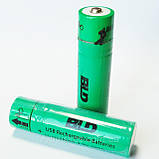 Акумулятор літієвий Li-ion BLD 18650 USB 3800mAh, фото 2