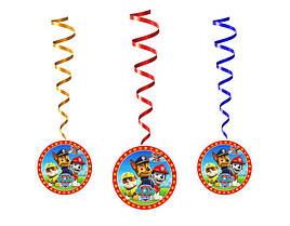 Гірлянди підвіски святкові в стилі "Щенячий патруль" 5 шт./набір