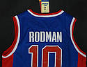 Синя чоловіча майка Adidas Rodman No10 команда Detroit Pistons, фото 5