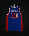 Синя чоловіча майка Adidas Rodman No10 команда Detroit Pistons, фото 2