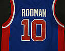 Синя чоловіча майка Adidas Rodman No10 команда Detroit Pistons, фото 7
