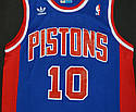 Синя чоловіча майка Adidas Rodman No10 команда Detroit Pistons, фото 8