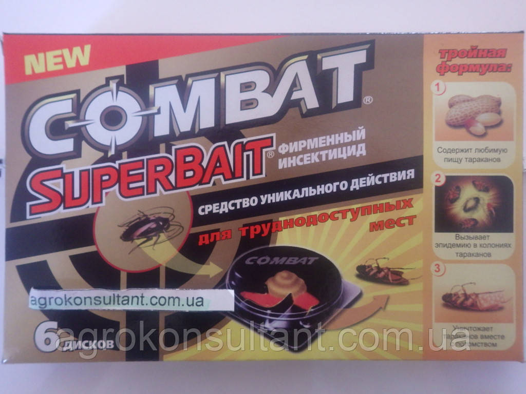 Combat (Комбат), 6 дисків — пастки для тарганів та мурах