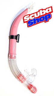 Трубка для снорклінга Verus Escape з нижнім клапаном, колір рожевий