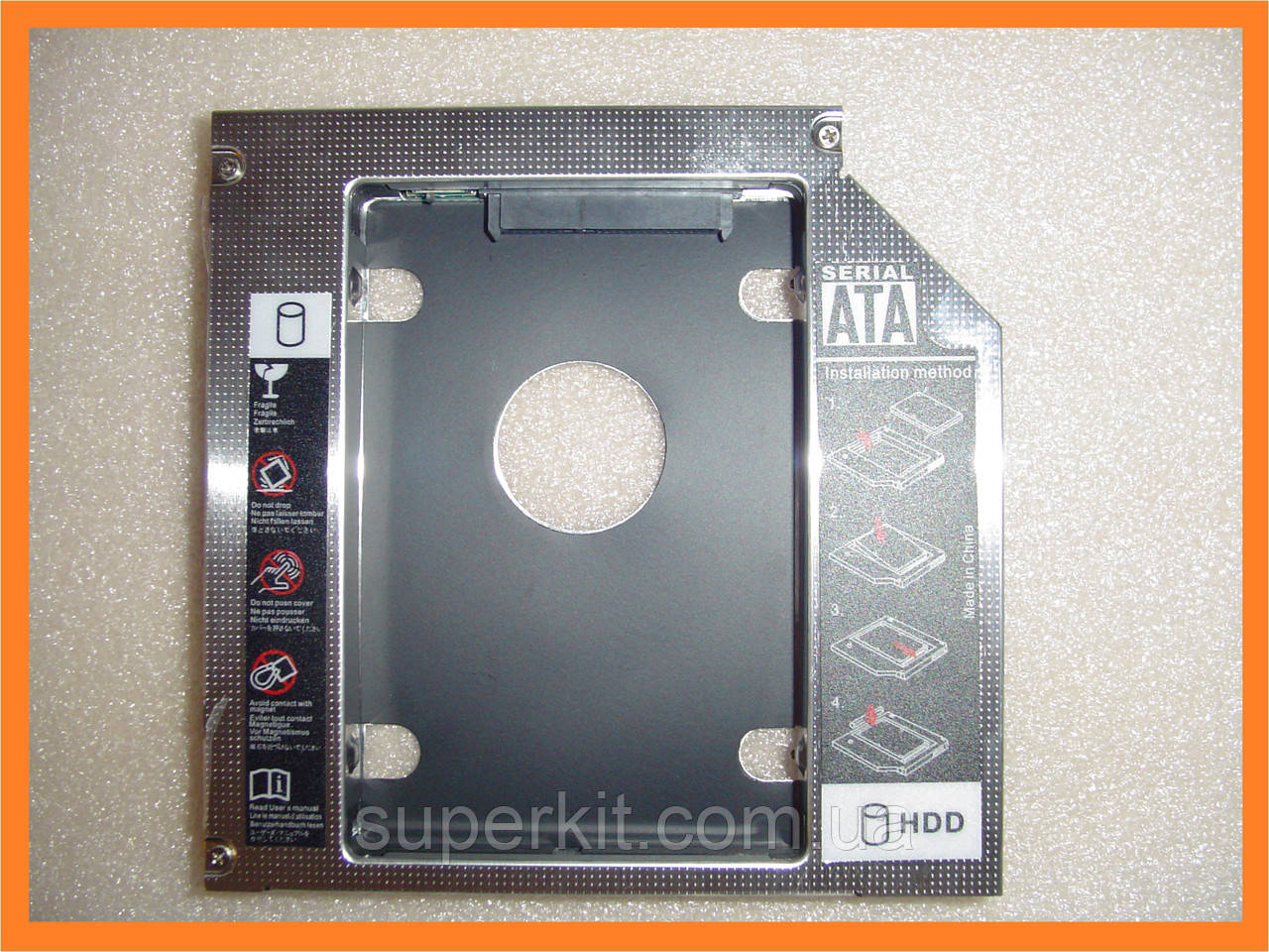 Кишеня optibay caddy sata dvd привод для другого sata hdd ssd 12,7 мм