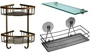 Меблі сантехнічні: полички, серветниці, дзеркала