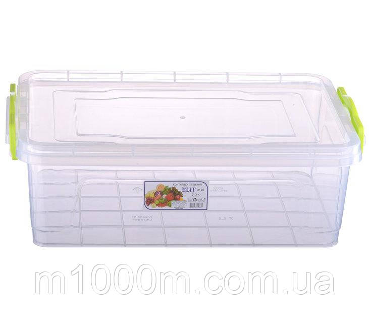 Контейнер плоский прозорий 7л. (37,5*22,5*12,6 см) AL-Plastik Lux