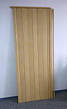 Двері гармошка глуха - колір світлий дуб. Нестандартні розміри. Ширина 110см. Міжкімнатні двері гармошка, фото 2