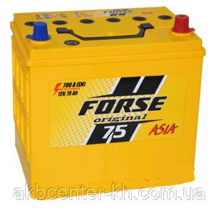 Автомобільні акумулятори FORSE JP 6CT-75A2 700A R MF (N50) нижні кріплення