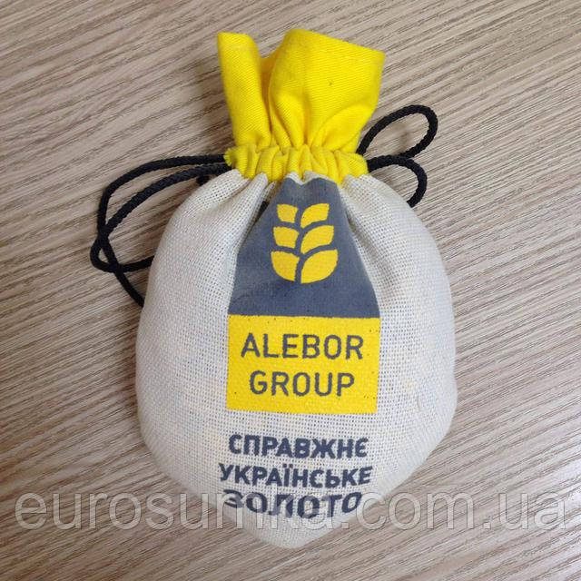 Печать шеклотрафаретом на мешочке Мешочек с логотипом