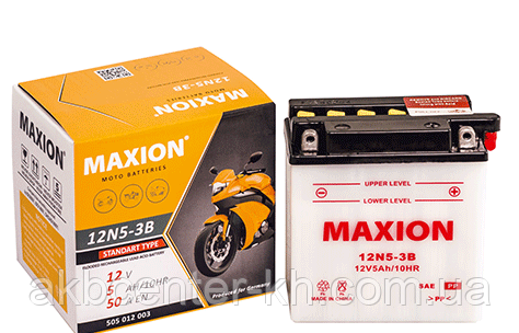 Мото аккумулятор MOTO MAXION 12N 5-3B (12V, 5A)