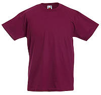 Детские футболки однотонные Fruit of the Loom Kids Valueweight T 3-4 / 104, Бордовый
