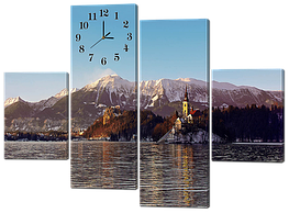 Модульна картина з годинником Море та скелі