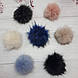 Бубон-помпон синій із чорними кінчиками (14 см), фото 2