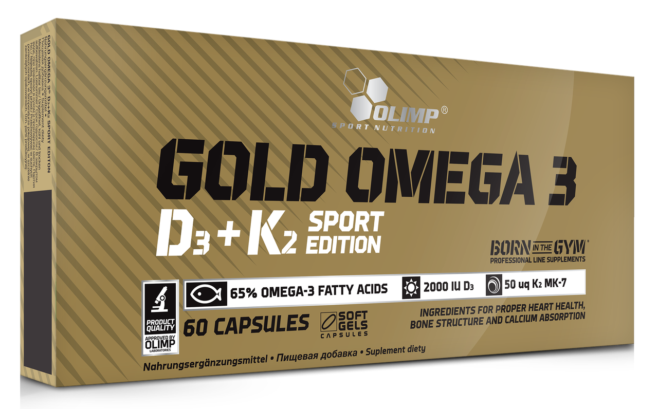 Риб'ячий жир Olimp Gold Omega 3 D3+K2 Sport Edition 60 caps, фото 1