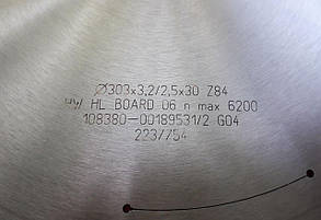 303х3,2х2,5х30 Z=84 Пиляльний диск Leuco для обробки Solid Surface і твердих плитних матеріалів, фото 5